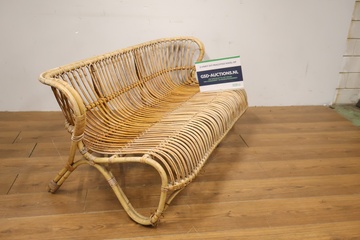 Afbeelding van Rotan 2-Zits Bank - Vintage Jaren '60