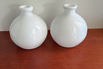 Afbeelding van 2x witte vaas