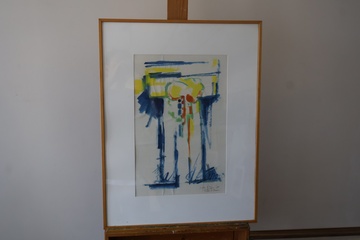 Afbeelding van Abstracte ingelijst schilderij - Ans Ley - Table d'Amour