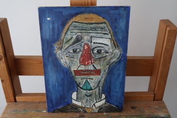 Afbeelding van Abstract portretschilderij man