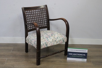 Afbeelding van Houten stoel met gevlochten rugleuning''
