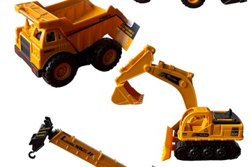 Afbeelding van 4 gele spel auto's nieuwe