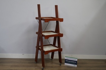 Afbeelding van Vintage etagère met wieltjes - Jaren '60