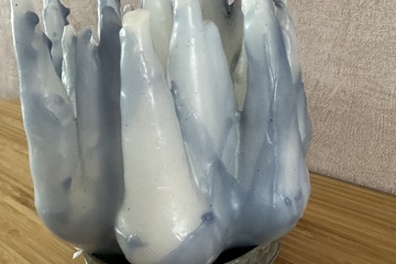 Afbeelding van Kaars / kaarsenkandelaar van wax (handgemaakt)