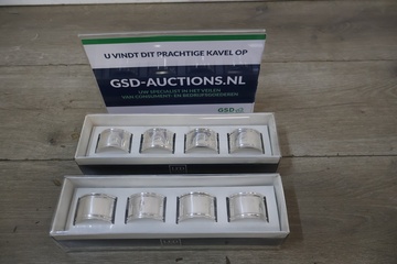Afbeelding van Set van acht glazen theelichthouders''