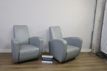 Afbeelding van Set van 2 Lederen fauteuils