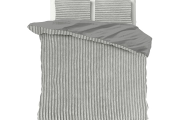 Afbeelding van Rib teddy dekbedovertrek 200x220cm+2kussenslopen