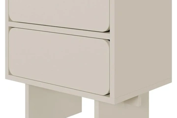Afbeelding van Selsey WUWU - Nachtkastje met 2 lades, grijsbeige, 50 cm