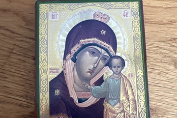 Afbeelding van Russisch-orthodoxe icoon op hout – Onze-Lieve-Vrouw van Kaza