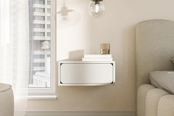 Afbeelding van Selsey Wuwu Nachtkastje, bijzettafel met lade, push-to-open,