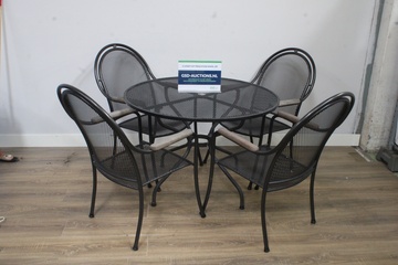Afbeelding van Tuinset met 4 stoelen en Ronde Tafel