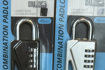 Afbeelding van Cijferhangslot – 3-cijferige Combination Zwart of Zilver 