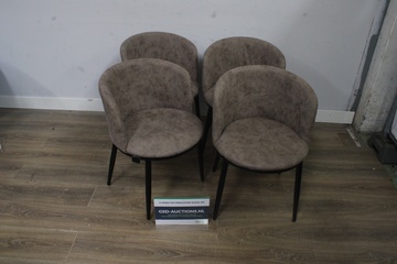 Afbeelding van Set van 4 Keurige PTMD collection eetkamerstoelen