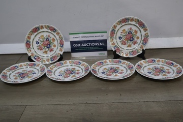 Afbeelding van Set van 6 borden met bloemenmotief - Pontesa Spain