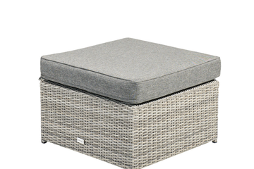 Afbeelding van Tierra outdoor illias footstool wicker weathered grey