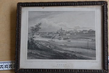 Afbeelding van Ingelijste prent: Venlo, vanuit Blerick gezien, v J. Poppel