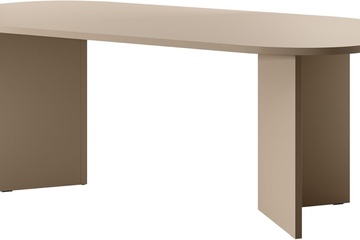 Afbeelding van Selsey Ovale Eettafel 204x90cm Cappuccino