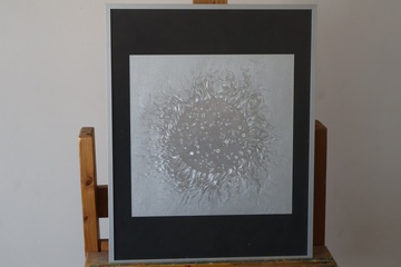 Afbeelding van Ingelijste abstracte Zonnebloem
