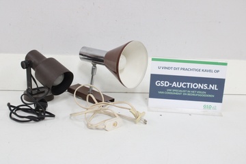 Afbeelding van Set van twee vintage verstelbare lampen