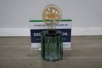 Afbeelding van Tafellamp met decoratieve glazen voet''
