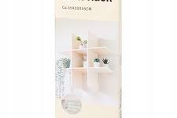 Afbeelding van Houten wandrek wit -55x55x20cm