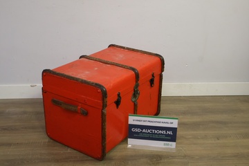 Afbeelding van Vintage hutkoffer, kist - Dekenkist