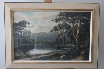 Afbeelding van Ingelijste schilderij van Bos-aanzicht