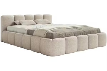 Afbeelding van Gestoffeerd bed 140x200 lichtbeige legend 2