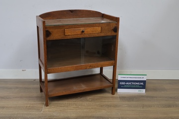 Afbeelding van Art Deco Vitrinekast, Theekast met Glazen Deuren