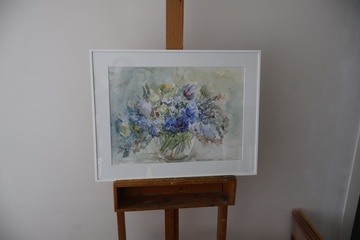 Afbeelding van Aquarel bloemenboeket'