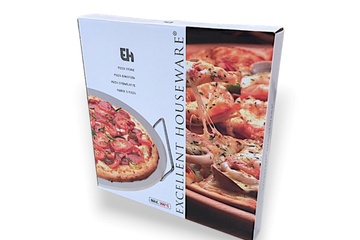 Afbeelding van Excellent Houseware Pizza baksteen 33cm met houder metaal