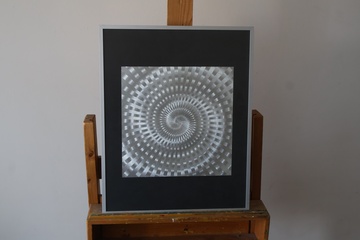 Afbeelding van Abstract wanddecoratie met spiraalpatroon