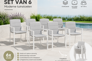 Afbeelding van Set van 6 Hamilton Bay stapelbare armstoelen Cosmo