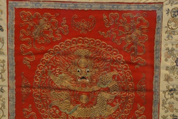 Afbeelding van Ingelijst traditioneel Chinees altaarkleed Quing dynastie