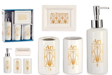 Afbeelding van badkamerset 4 delig keramiek art (set)