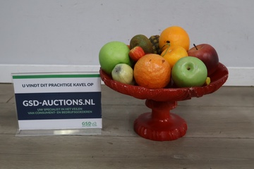 Image of Decoratieve fruitschaal met kunstfruit'