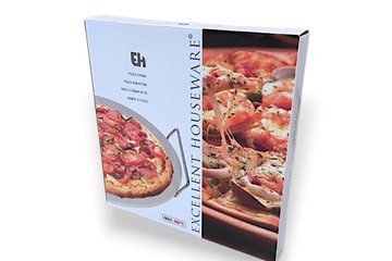 Afbeelding van Excellent Houseware Pizza baksteen 33cm met houder metaal