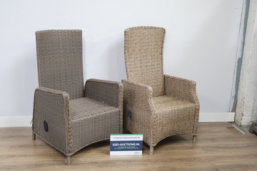 Afbeelding van Set van 2 rotan loungestoelen