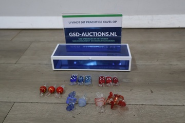 Afbeelding van Dice set met glazen opbergdoos