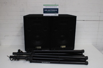 Afbeelding van 4 Acoustic Set geluidsboxen met statieven
