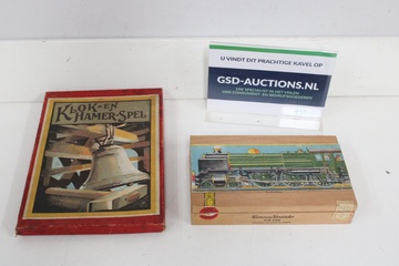 Afbeelding van Klok-en-hamer-spel, Treindomino - Vintage