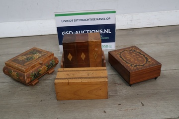 Afbeelding van Set houten sieraden- en opbergdozen