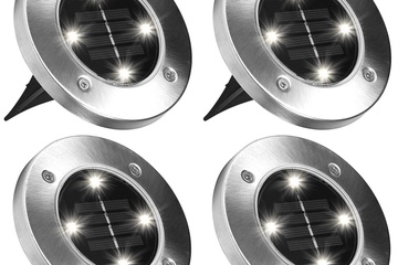 Afbeelding van Solar 4 LED Grondspots RVS verpakt per 8 stuks