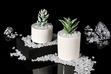 Afbeelding van Set van 300 lichtgevende decoratie stenen - wit