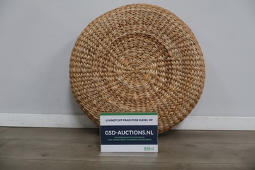 Afbeelding van Rond gevlochten poef