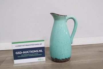 Afbeelding van Turquoise keramische waterkan