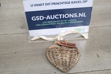 Afbeelding van Houten hartvormige wanddecoratie'