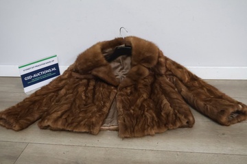 Afbeelding van Vintage Bruine Bontwrap Jas