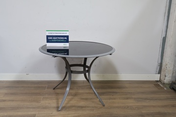 Afbeelding van Ronde tuintafel met glazen blad
