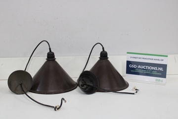Afbeelding van Set van 2 Vintage Jaren '60 Hanglampen